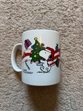 Galerie Snoopy Christmas Mug - White with Red & Green